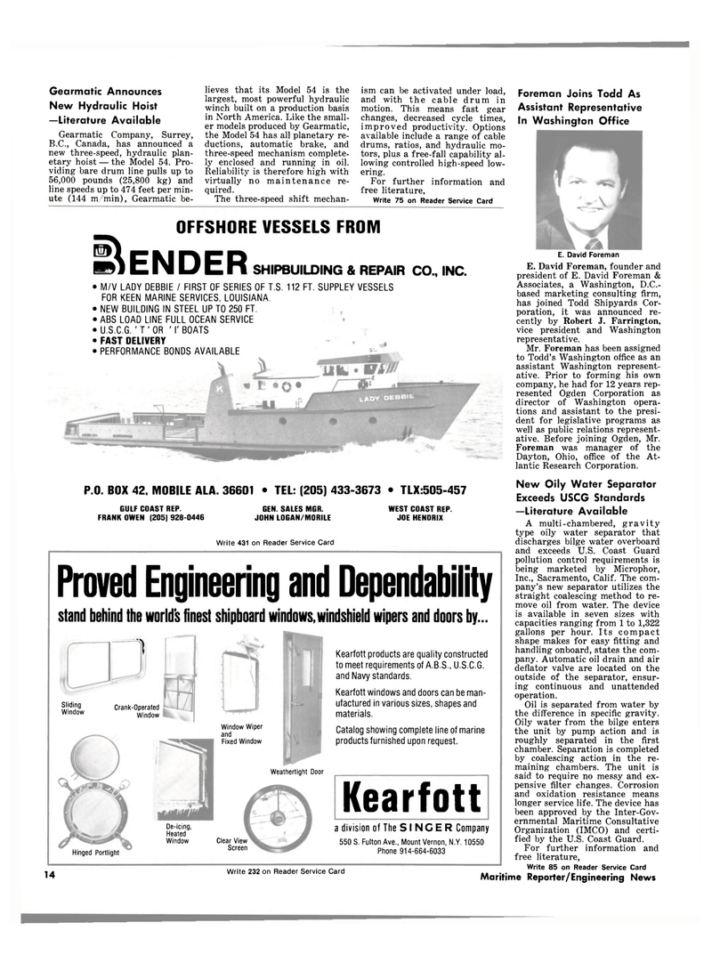 Maritime Reporter Magazine, page 12,  May 1981