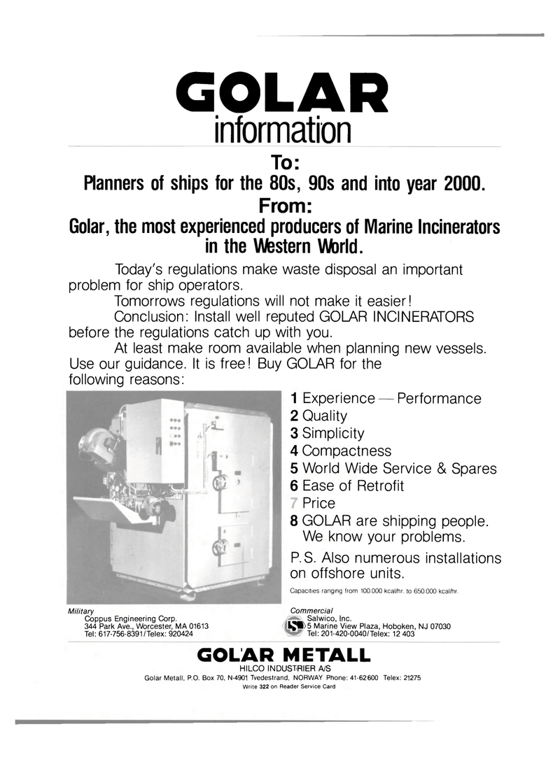 Maritime Reporter Magazine, page 2nd Cover,  May 1981