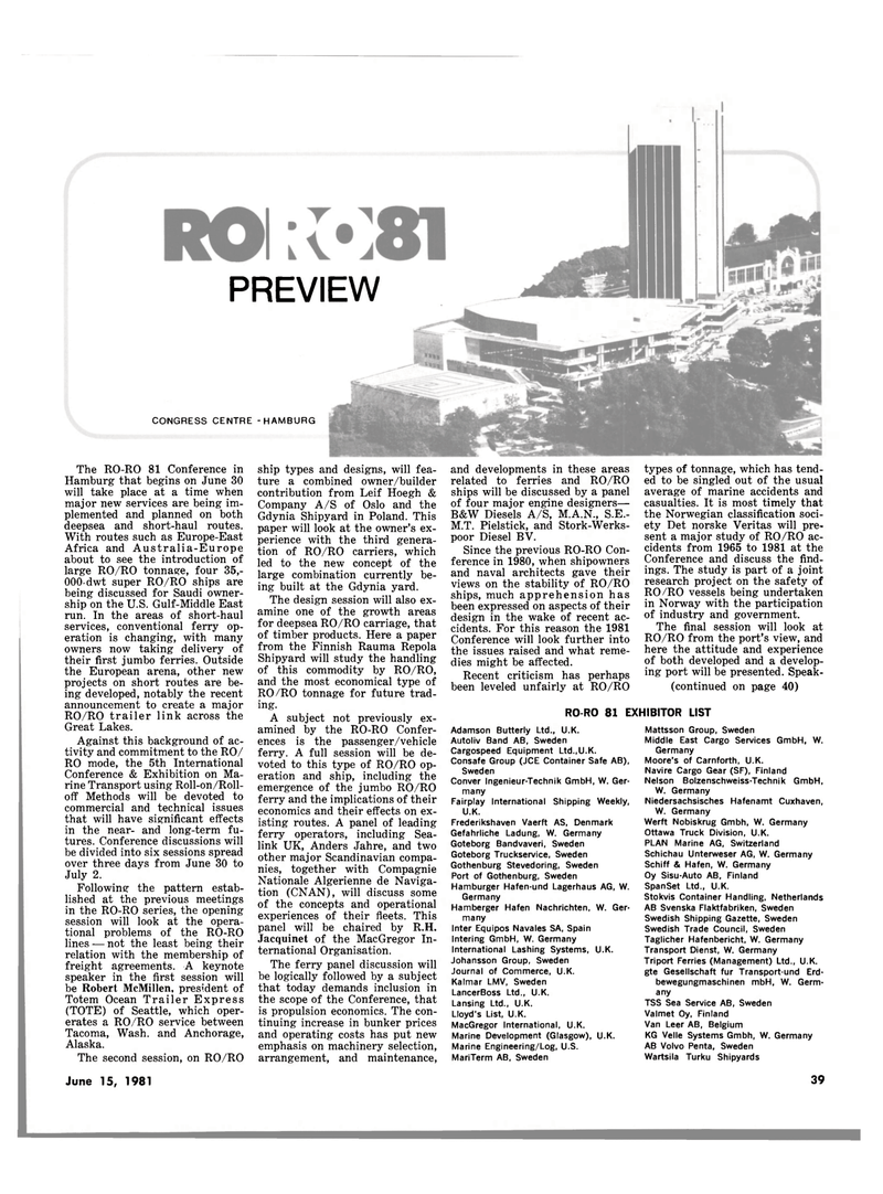 Maritime Reporter Magazine, page 37,  Jun 15, 1981