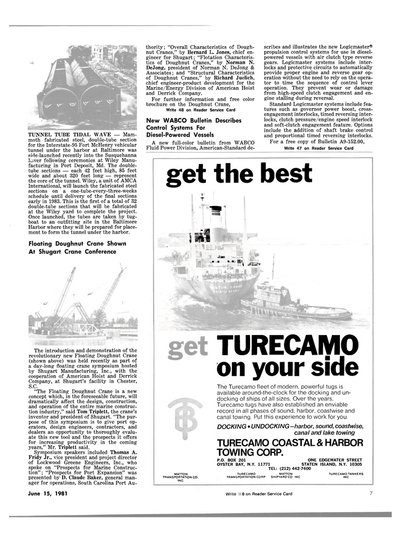 Maritime Reporter Magazine, page 5,  Jun 15, 1981