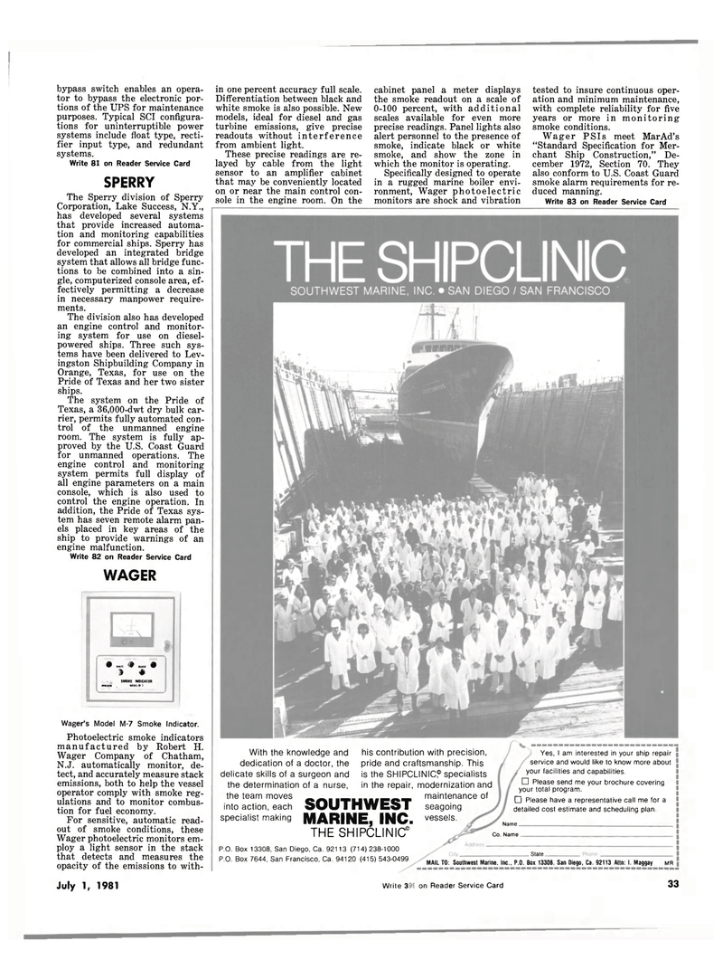 Maritime Reporter Magazine, page 31,  Jul 1981