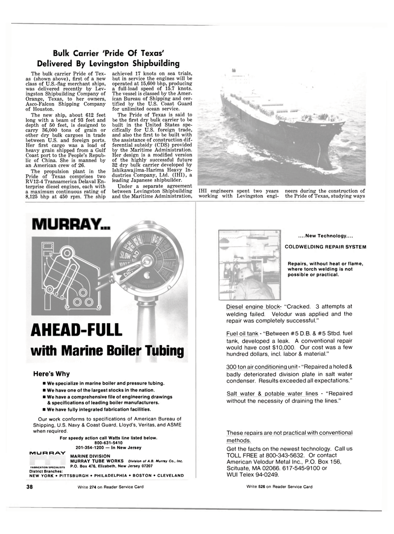 Maritime Reporter Magazine, page 36,  Jul 1981