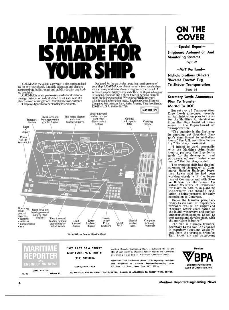 Maritime Reporter Magazine, page 2,  Jul 1981