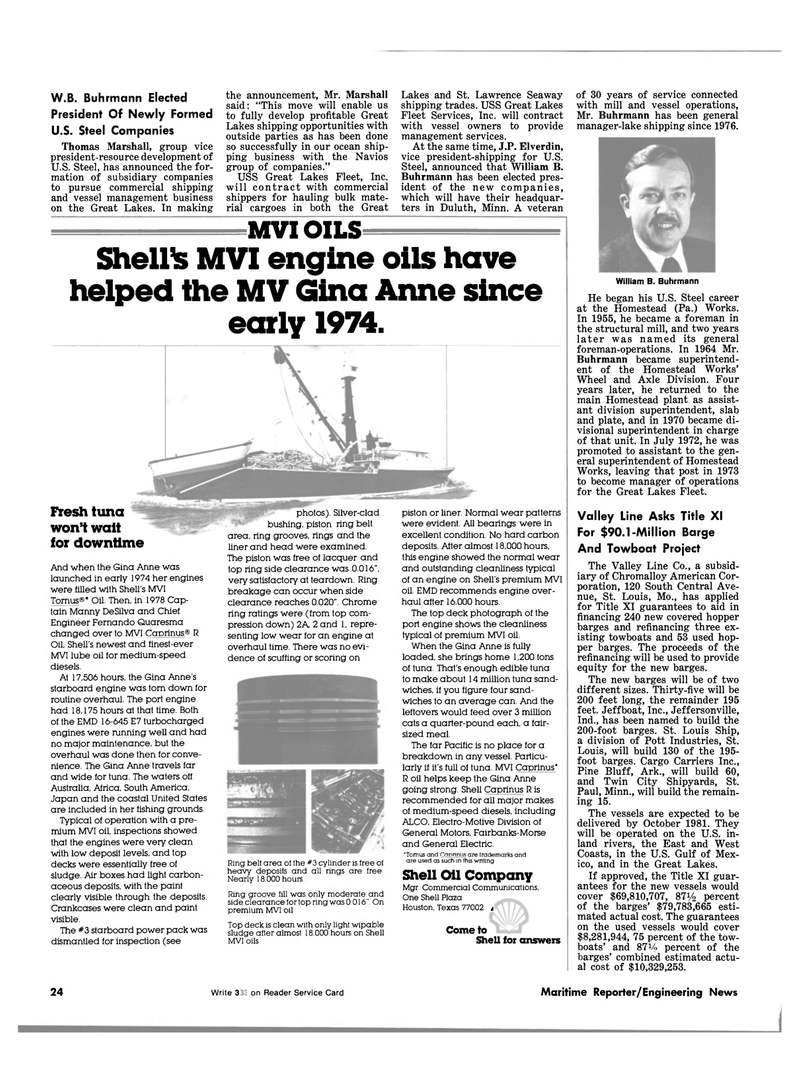 Maritime Reporter Magazine, page 22,  Jul 15, 1981