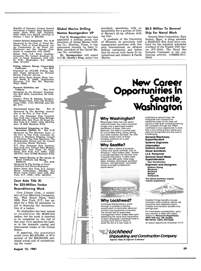 Maritime Reporter Magazine, page 51,  Aug 15, 1981