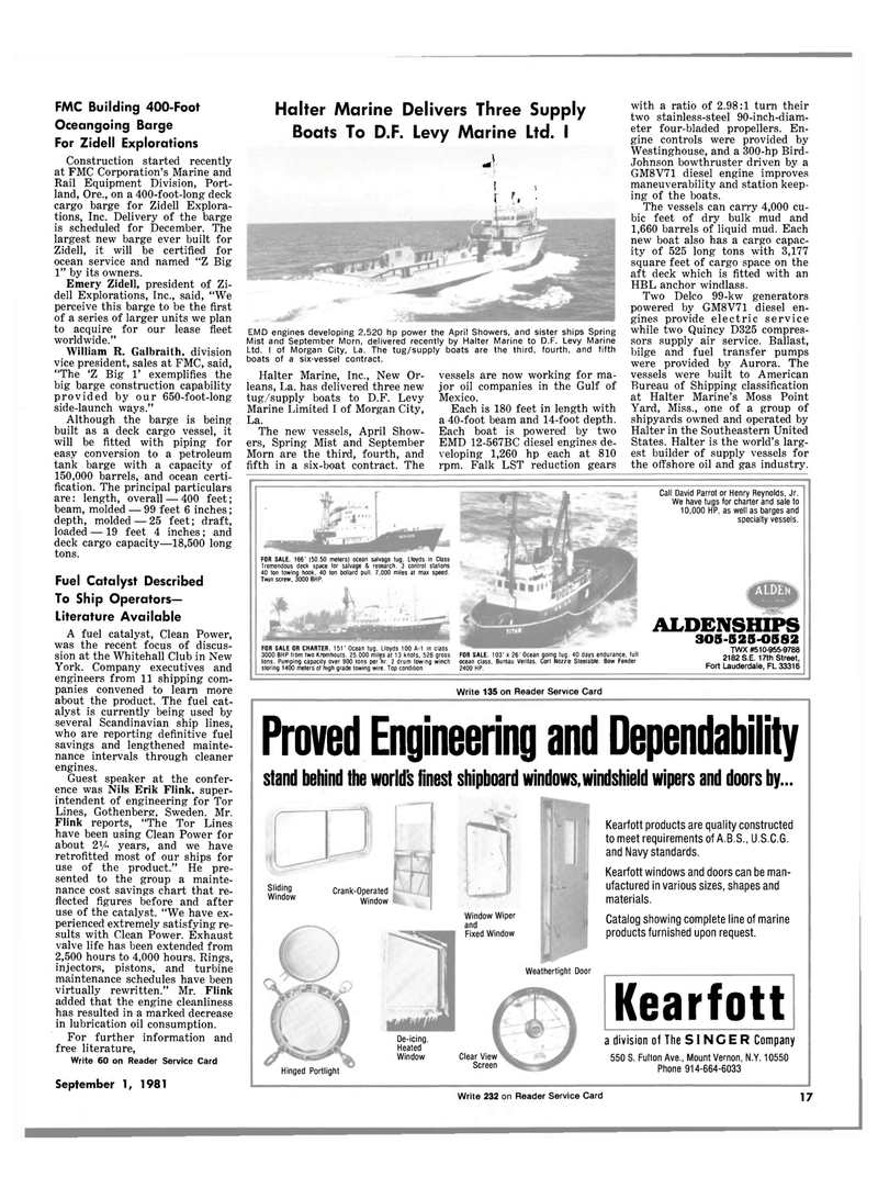 Maritime Reporter Magazine, page 15,  Sep 1981