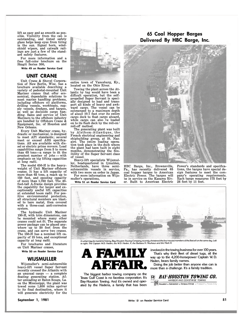 Maritime Reporter Magazine, page 49,  Sep 1981