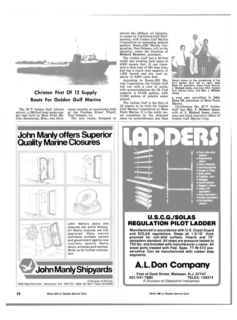 Maritime Reporter Magazine, page 50,  Sep 1981