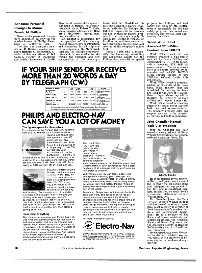 Maritime Reporter Magazine, page 16,  Sep 15, 1981