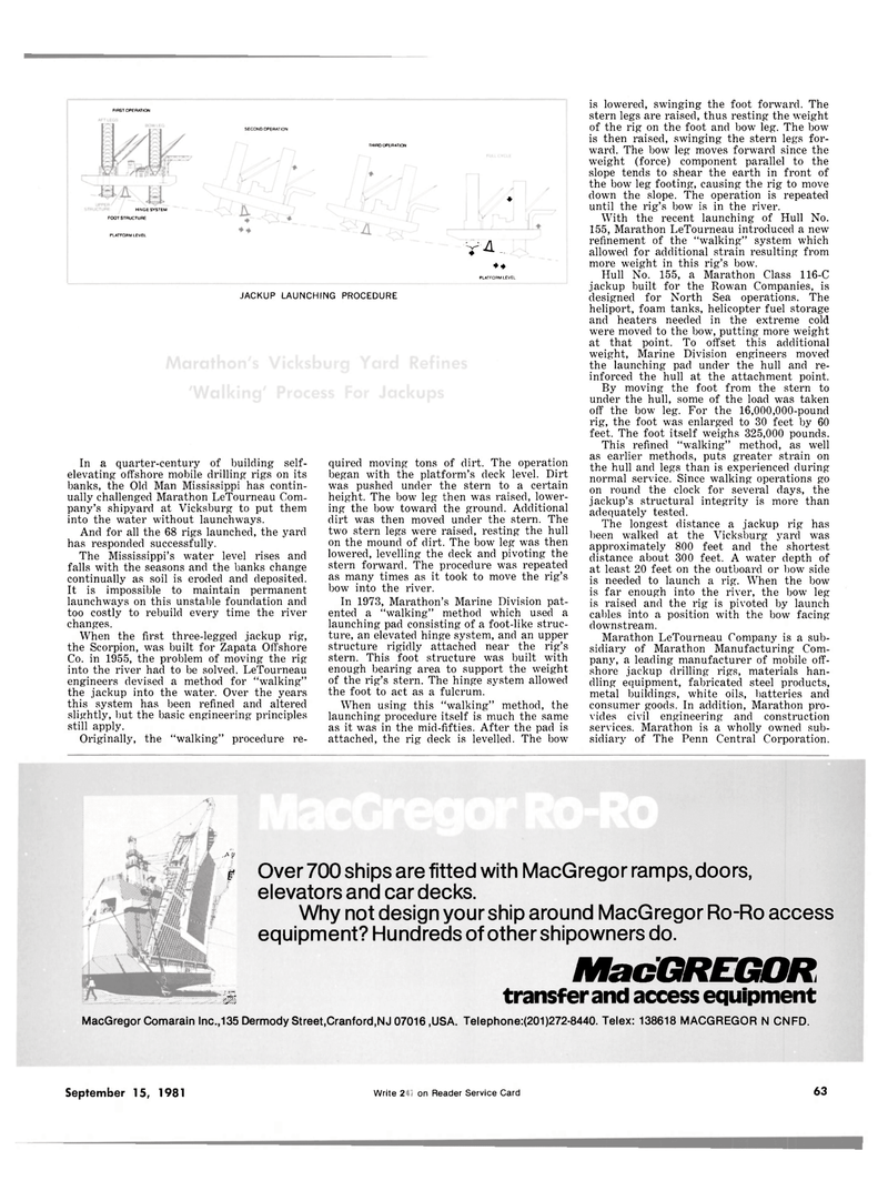 Maritime Reporter Magazine, page 4th Cover,  Sep 15, 1981