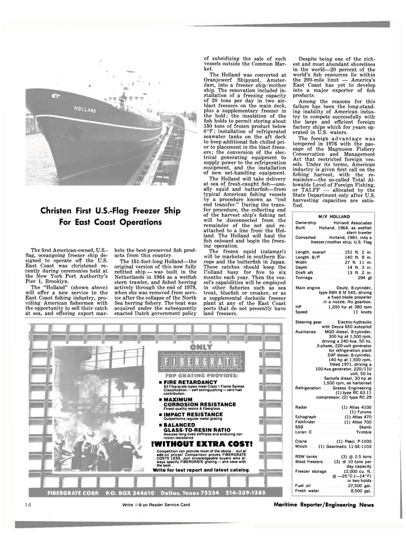 Maritime Reporter Magazine, page 10,  Oct 1981