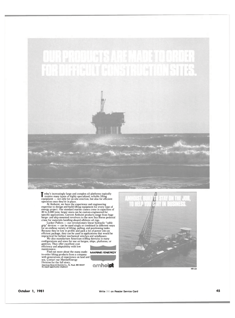 Maritime Reporter Magazine, page 39,  Oct 1981