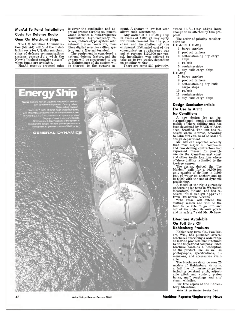 Maritime Reporter Magazine, page 42,  Oct 1981