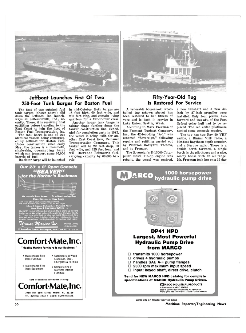 Maritime Reporter Magazine, page 50,  Oct 1981