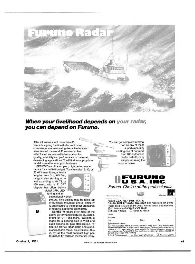 Maritime Reporter Magazine, page 55,  Oct 1981