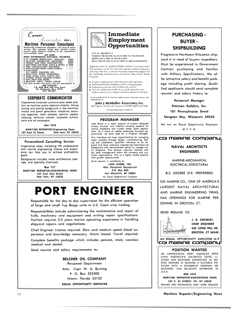 Maritime Reporter Magazine, page 58,  Oct 15, 1981