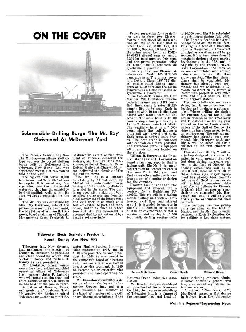Maritime Reporter Magazine, page 6,  Oct 15, 1981