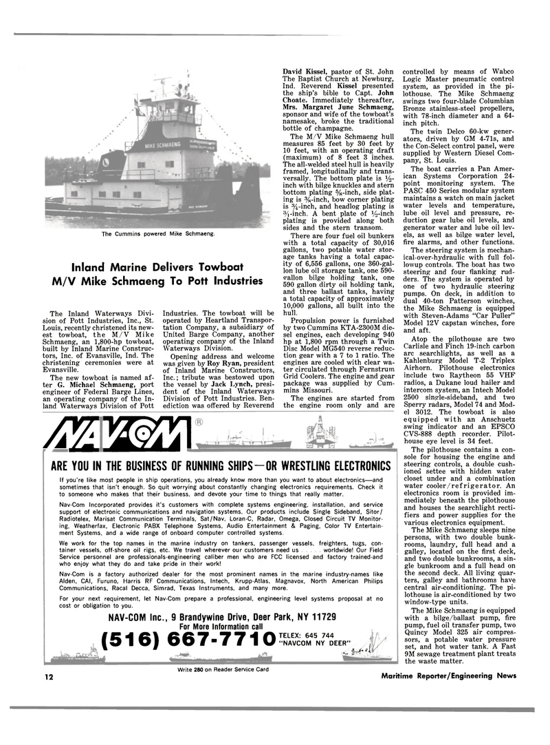 Maritime Reporter Magazine, page 8,  Nov 15, 1981