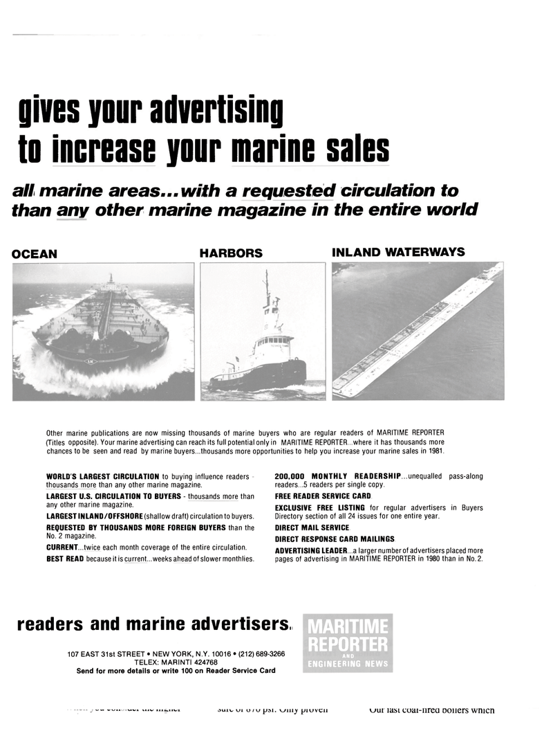 Maritime Reporter Magazine, page 29,  Nov 15, 1981