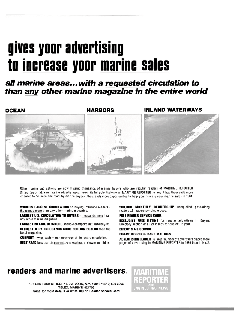 Maritime Reporter Magazine, page 31,  Nov 15, 1981