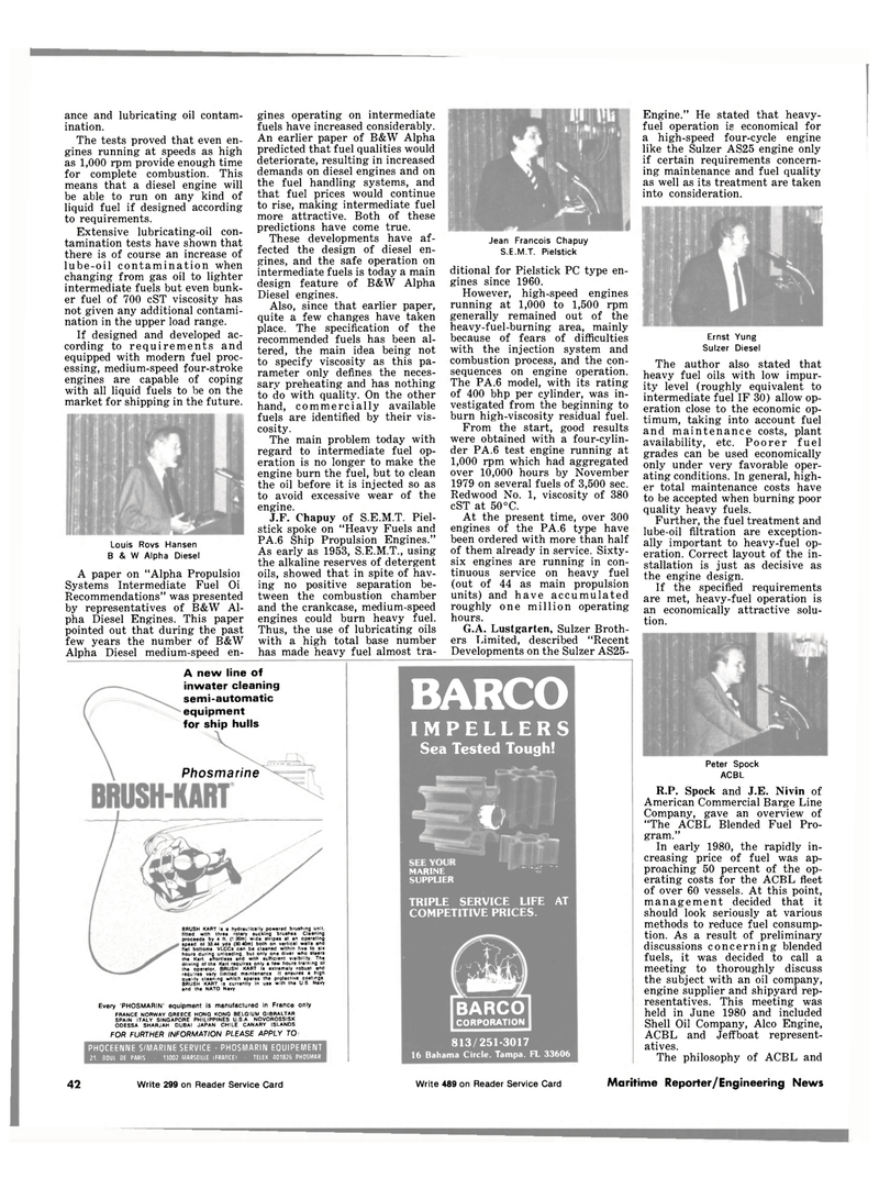 Maritime Reporter Magazine, page 38,  Nov 15, 1981