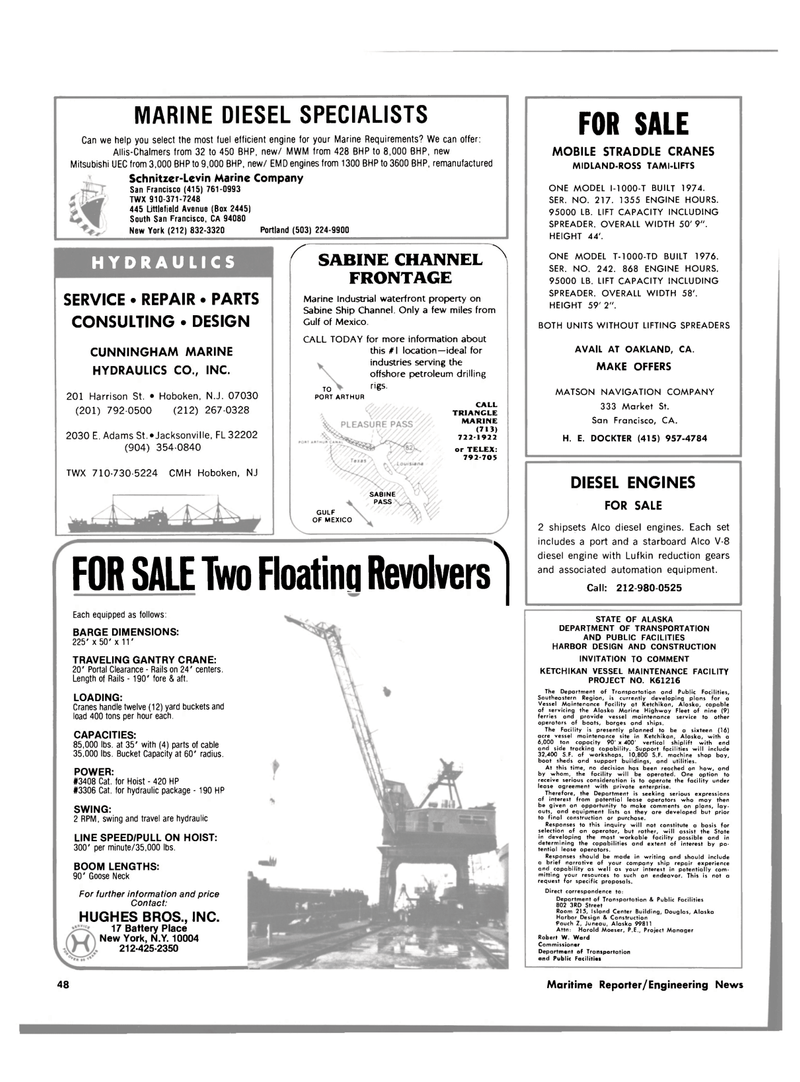 Maritime Reporter Magazine, page 44,  Nov 15, 1981