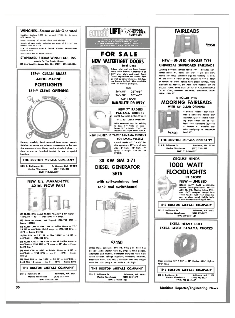 Maritime Reporter Magazine, page 46,  Nov 15, 1981