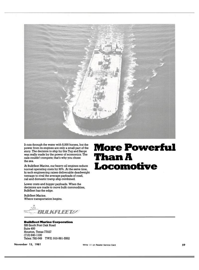 Maritime Reporter Magazine, page 51,  Nov 15, 1981