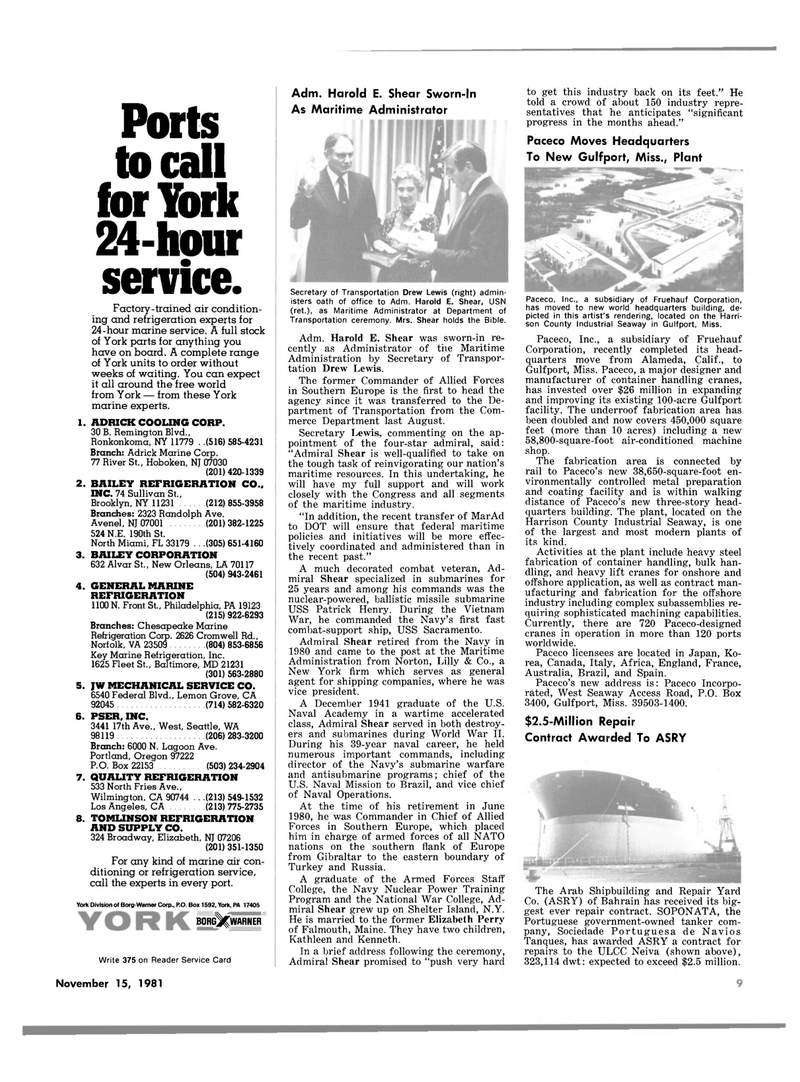 Maritime Reporter Magazine, page 5,  Nov 15, 1981