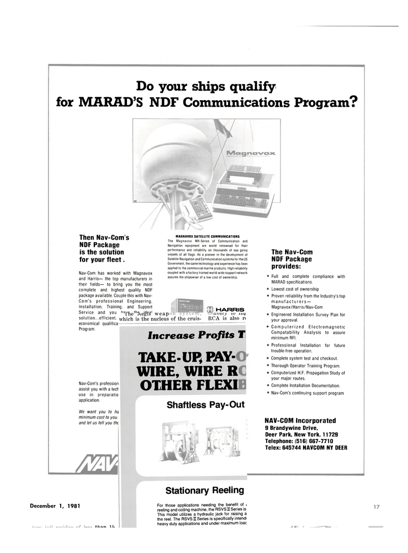 Maritime Reporter Magazine, page 11,  Dec 1981