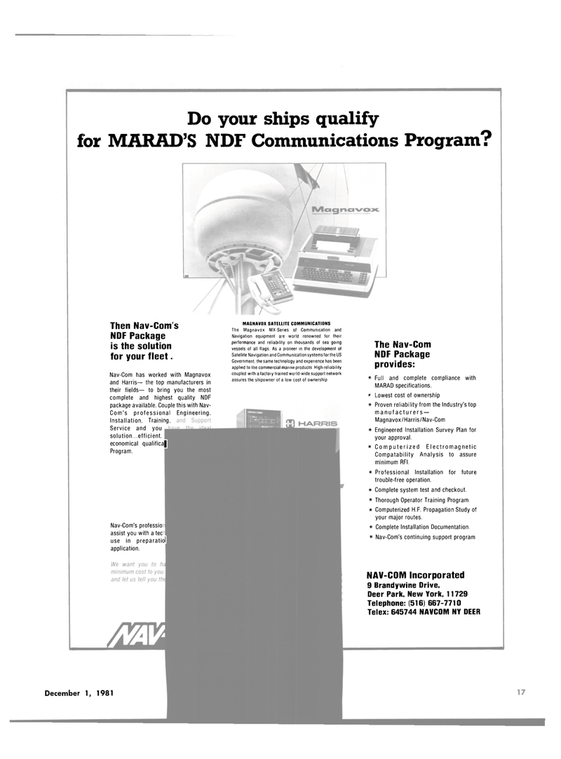 Maritime Reporter Magazine, page 13,  Dec 1981