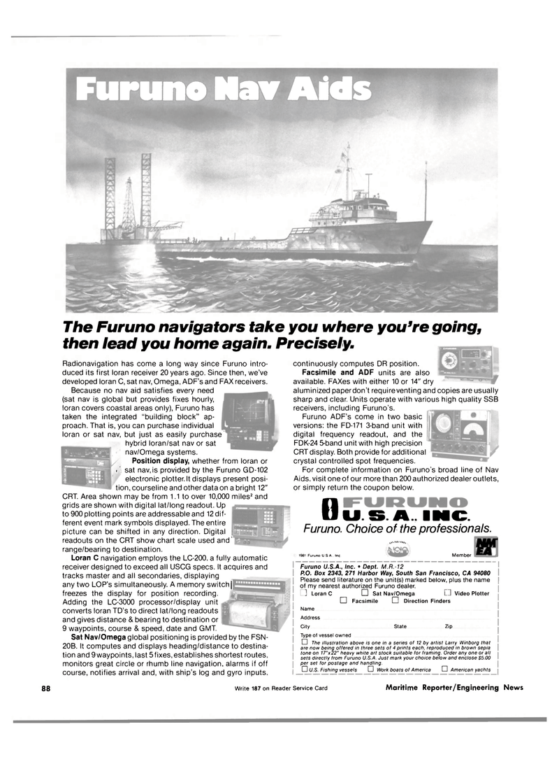 Maritime Reporter Magazine, page 64,  Dec 1981
