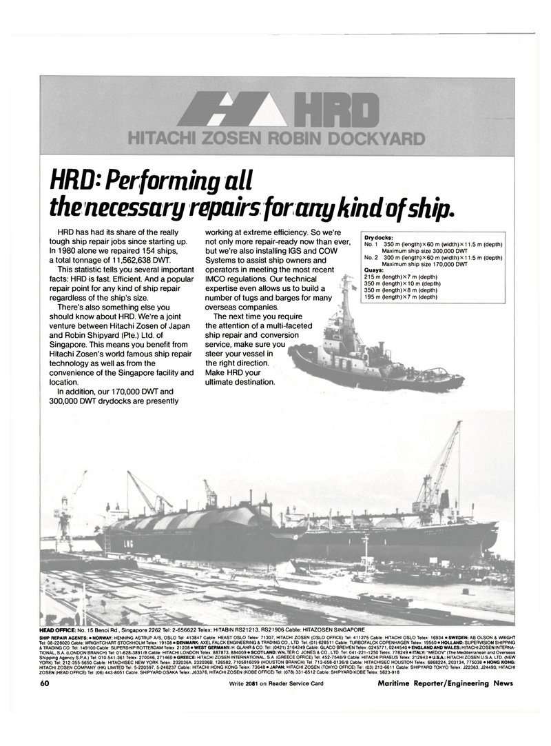 Maritime Reporter Magazine, page 42,  Dec 15, 1981
