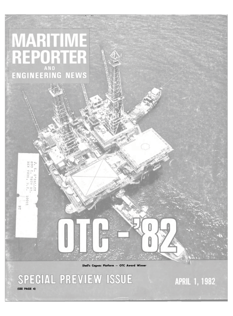 Maritime Reporter Magazine Cover Apr 1982 - 