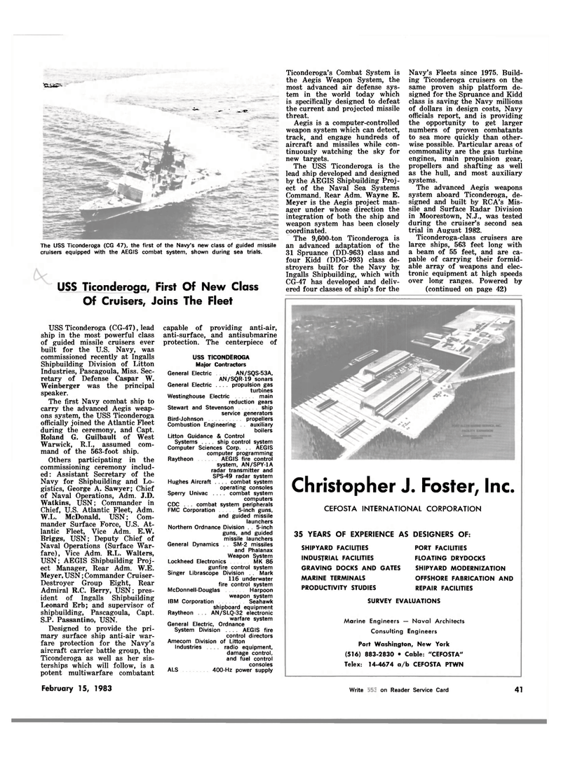 Maritime Reporter Magazine, page 37,  Feb 15, 1983