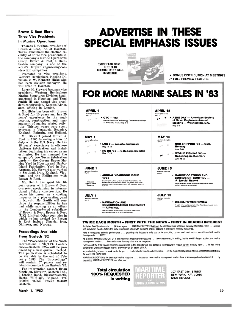 Maritime Reporter Magazine, page 37,  Mar 1983