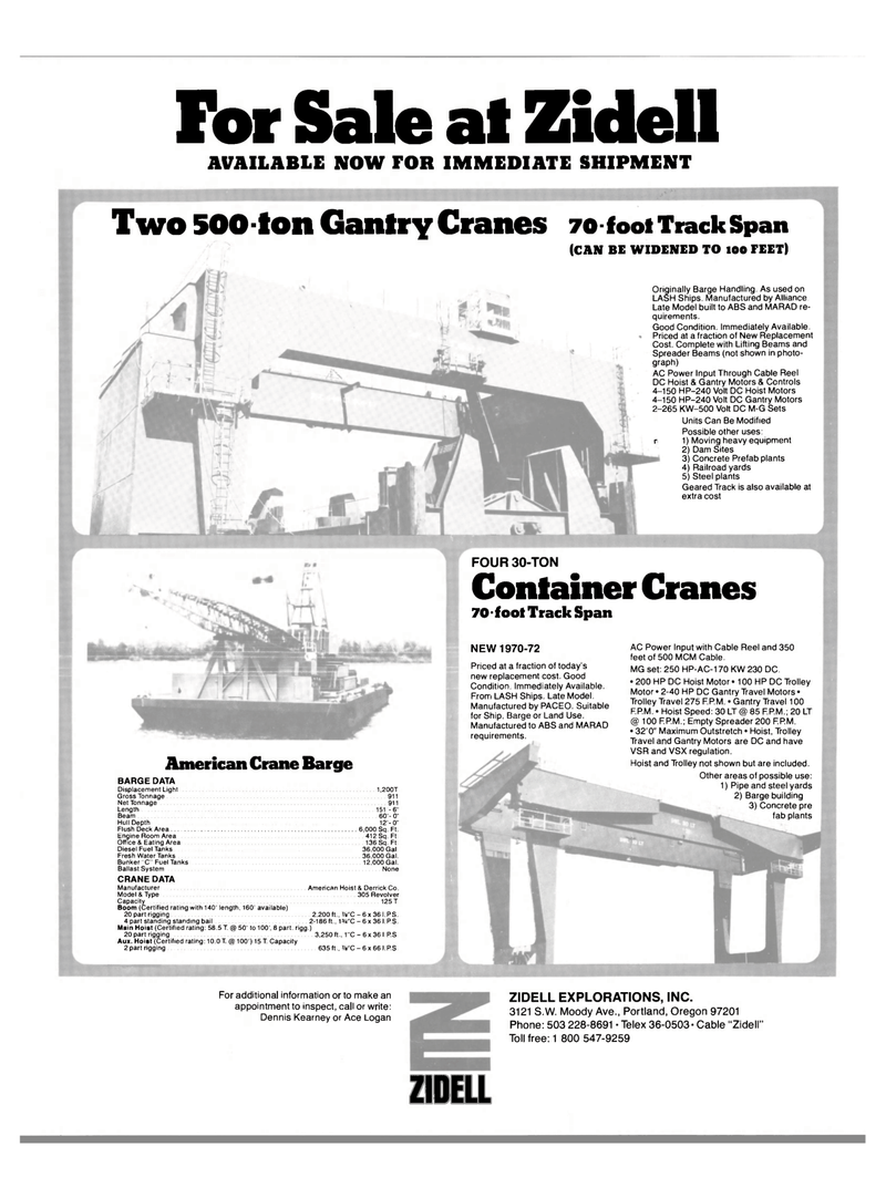 Maritime Reporter Magazine, page 77,  Mar 1983