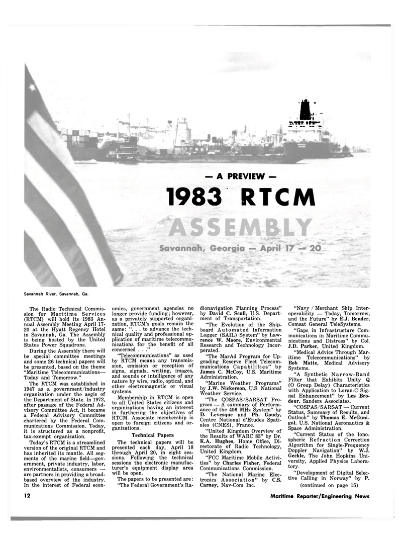 Maritime Reporter Magazine, page 10,  Mar 15, 1983