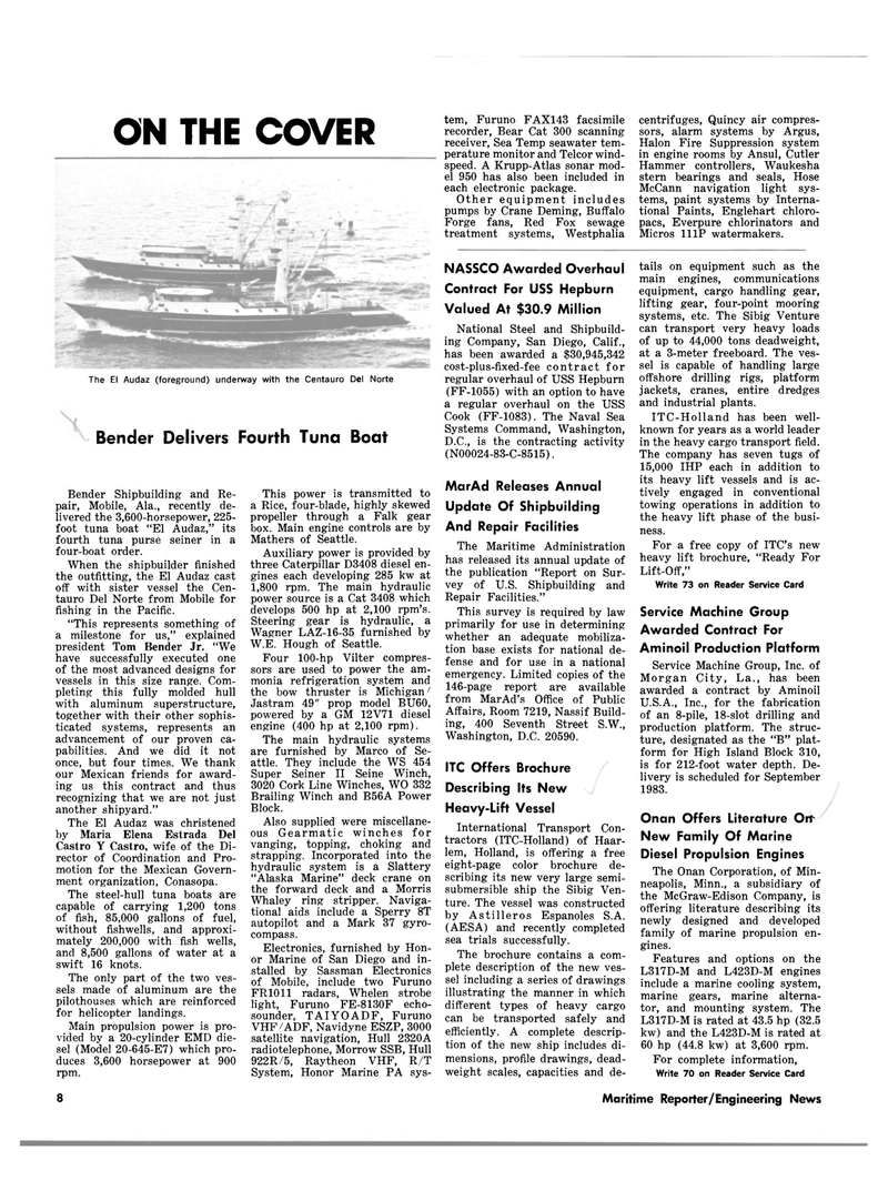 Maritime Reporter Magazine, page 6,  Mar 15, 1983