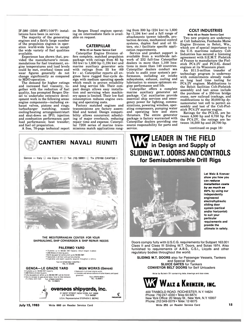 Maritime Reporter Magazine, page 11,  Jul 15, 1983