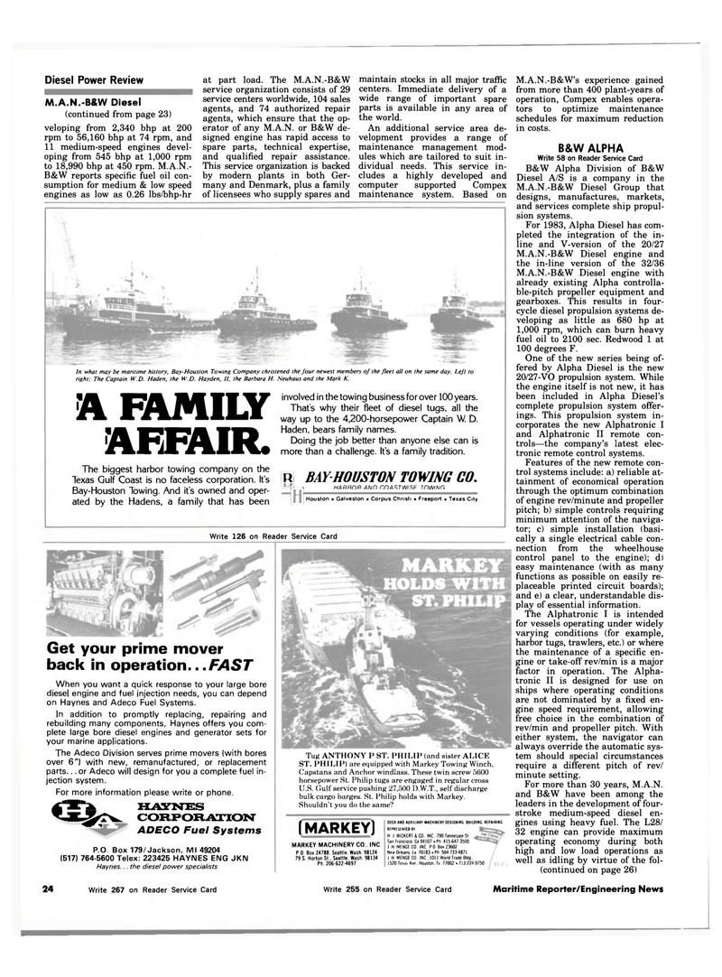 Maritime Reporter Magazine, page 18,  Jul 15, 1983