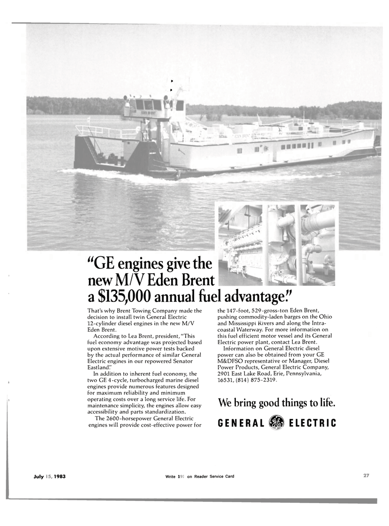 Maritime Reporter Magazine, page 21,  Jul 15, 1983