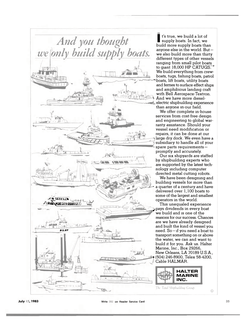 Maritime Reporter Magazine, page 29,  Jul 15, 1983