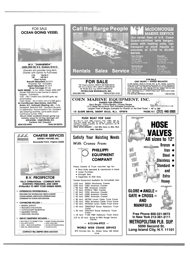 Maritime Reporter Magazine, page 65,  Aug 1983