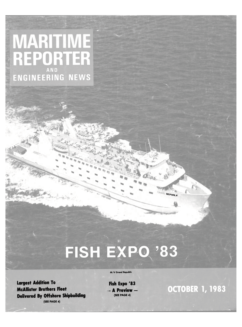 Maritime Reporter Magazine Cover Oct 1983 - 