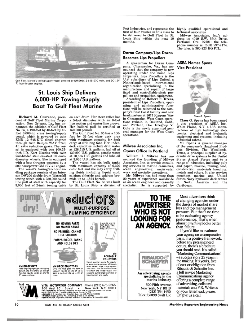 Maritime Reporter Magazine, page 8,  Oct 1983