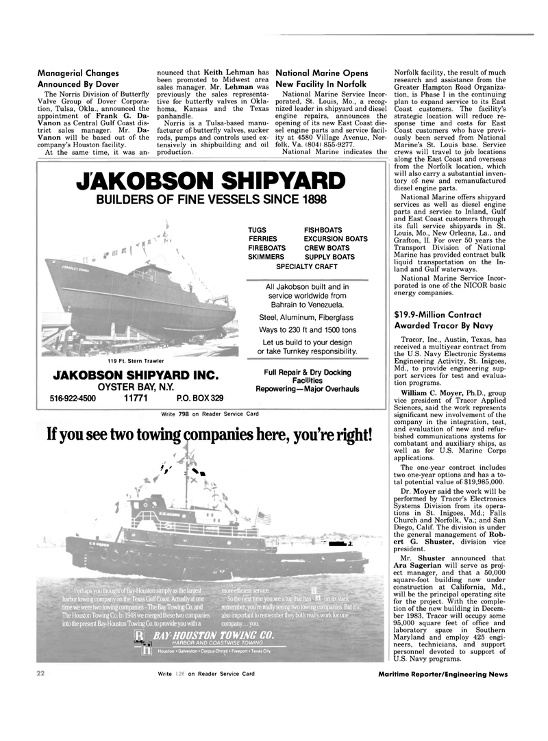 Maritime Reporter Magazine, page 18,  Oct 1983