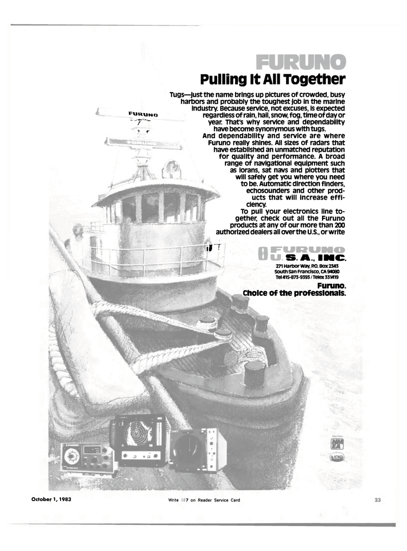 Maritime Reporter Magazine, page 19,  Oct 1983