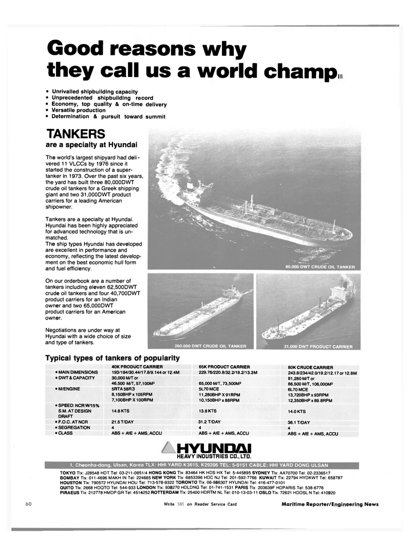 Maritime Reporter Magazine, page 58,  Oct 1983