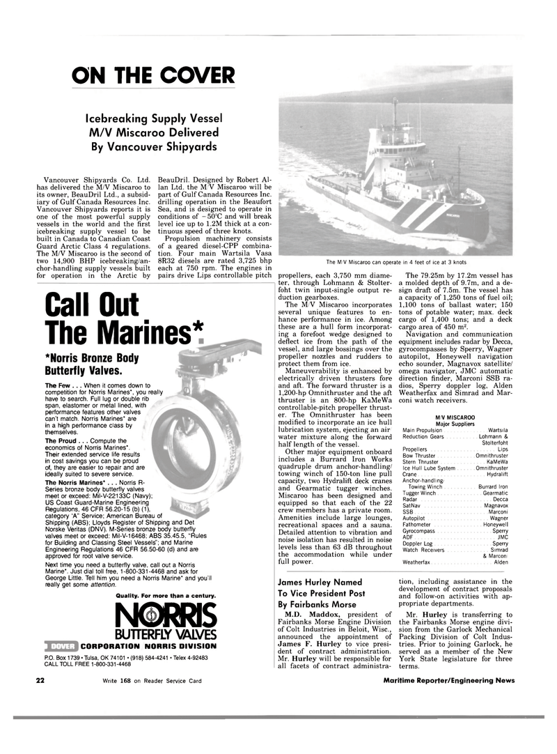 Maritime Reporter Magazine, page 24,  Oct 15, 1983